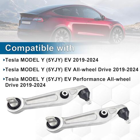4PCS Front Left & Right Lower Control Arms Kit, Complete Set Compatible with Tesla Model Y 2019-2024 Replace# 1188341-00-C 1044354-00-A 1044359-00-A in Kuwait