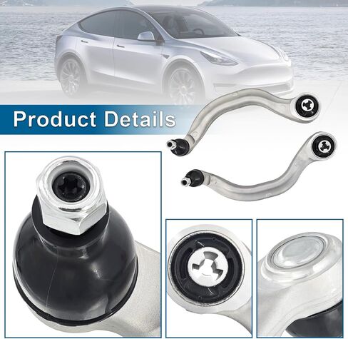 4PCS Front Left & Right Lower Control Arms Kit, Complete Set Compatible with Tesla Model Y 2019-2024 Replace# 1188341-00-C 1044354-00-A 1044359-00-A in Kuwait