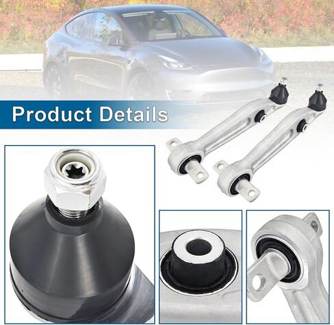 4PCS Front Left & Right Lower Control Arms Kit, Complete Set Compatible with Tesla Model Y 2019-2024 Replace# 1188341-00-C 1044354-00-A 1044359-00-A in Kuwait