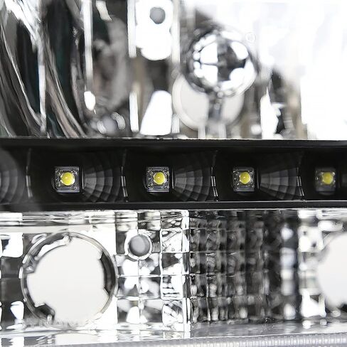 SPEC-D TUNING Led Crystal Headlights & Black Tail Brake Lamps for 1997-2004 Dodge Dakota Left + Right Pair in Kuwait