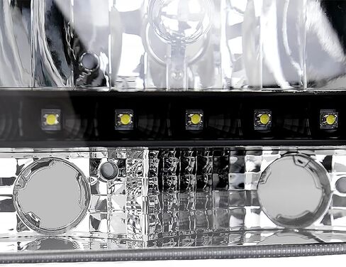 SPEC-D TUNING Led Crystal Headlights & Black Tail Brake Lamps for 1997-2004 Dodge Dakota Left + Right Pair in Kuwait