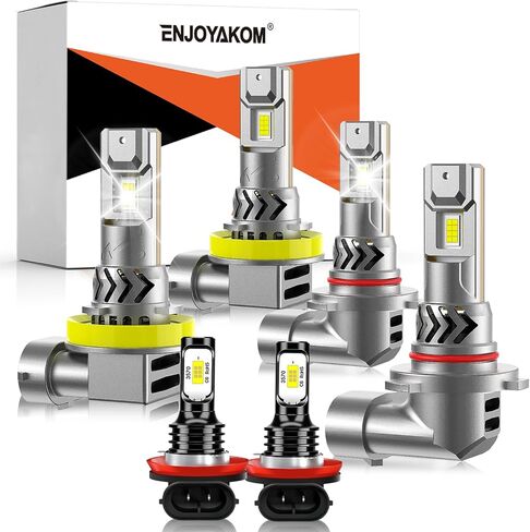 Upgraded Bulbs for Ford F250 F350 F450 F550 XL XLT 2023 2024 2025 Fog Lights Bulbs Combo, 800% Brightness White Truck Light, 1:1 Size as Stock Bulbs, Plug and Play, 6Pack in Saudi Arabia