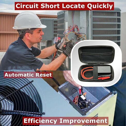 أداة HVAC Short Finder Pro، مجموعة اختبار دائرة HVAC، موفر إعادة الضبط التلقائي، تحديد موقع الشورت بسرعة مع ضوء المؤشر في 24 فولت تيار متردد/تيار مستمر in Kuwait