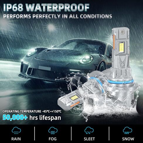Compatible For Jeep Grand Cherokee High and Low Beams Fog Lights Bulbs 1999 2000 2001 2002 2003 2004 2005 2006 2007 2008 2009 2010, 6000K White, 20000LM 800% Brightness, Plug n Play, 6PCS in Saudi Arabia