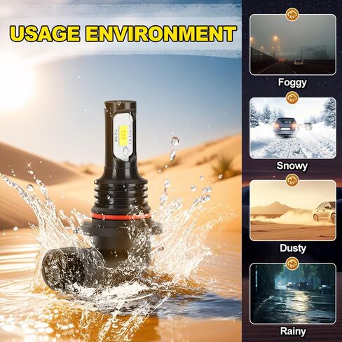 Compatible For Jeep Grand Cherokee High and Low Beams Fog Lights Bulbs 1999 2000 2001 2002 2003 2004 2005 2006 2007 2008 2009 2010, 6000K White, 20000LM 800% Brightness, Plug n Play, 6PCS in Saudi Arabia