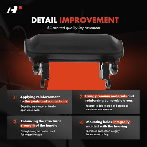 A-Premium Outside Exterior Door Handles Compatible with Ford Explorer 1998-2001, Explorer Sport 2001-2003, Explorer Sport Trac & Mercury Mountaineer, Smooth Black, 2-PC Set, Front or Rear Side in Kuwait