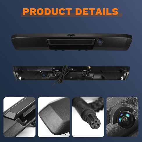 Tailgate Handle with Rear Parking Assist Camera Compatible with 2017-2022 F250 F350 F450 Super Duty Replaces HC3Z-9943400-NB HC3Z-9943400-NA (Without Release Button) in Saudi Arabia