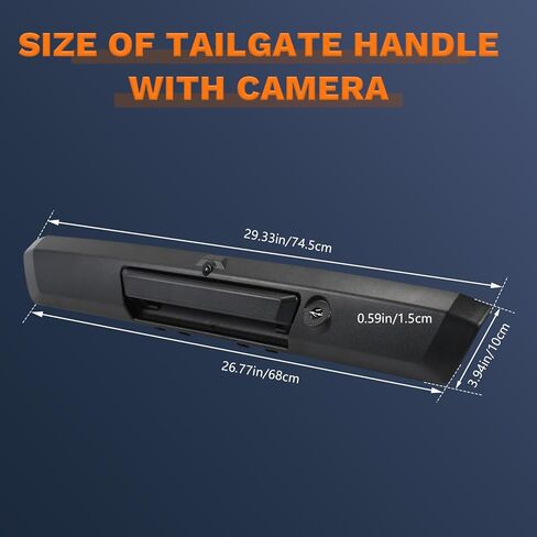 Tailgate Handle with Rear Parking Assist Camera Compatible with 2017-2022 F250 F350 F450 Super Duty Replaces HC3Z-9943400-NB HC3Z-9943400-NA (Without Release Button) in Saudi Arabia
