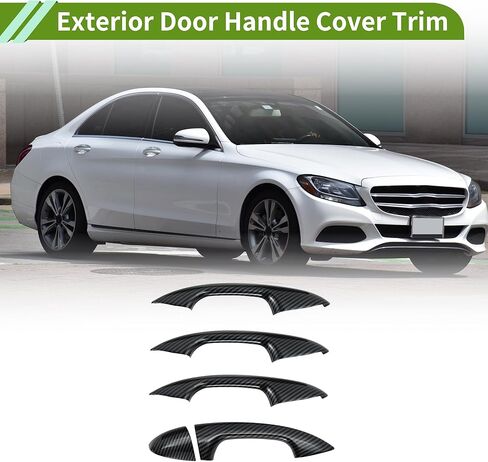 Exterior Door Handle Cover Trim Front Left Front Right Rear Left Rear Right Door Handle Cover for Mercedes-Benz C Class W205 2015-2021 in Kuwait