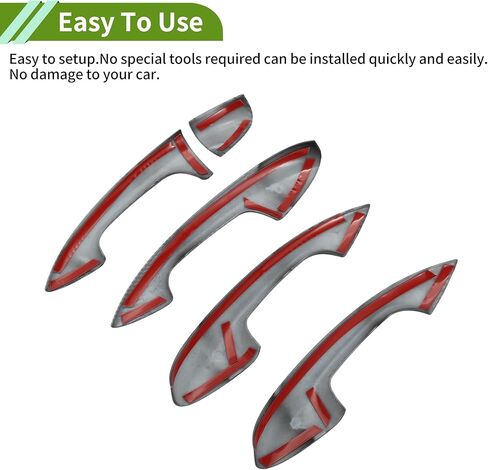 Exterior Door Handle Cover Trim Front Left Front Right Rear Left Rear Right Door Handle Cover for Mercedes-Benz C Class W205 2015-2021 in Kuwait
