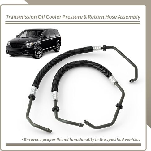 5005204AG 624-284 Transmission Oil Cooler Pressure Return Hose Tube Line Assembly Replacement for Dodge Grand Caravan 2008-2020 for Chrysler Town & Country 2008-2016 for Ram C/V 2012-2015 in Kuwait