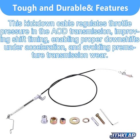 KD-2AODU Kickdown Cable Kit Compatible with Ford AOD Transmission for Bronco,E-150/E-250 Econoline,F-150/F-250 1981-1993 Replace KD-2AODU KD2AODU Black TV Cable Assembly in Saudi Arabia