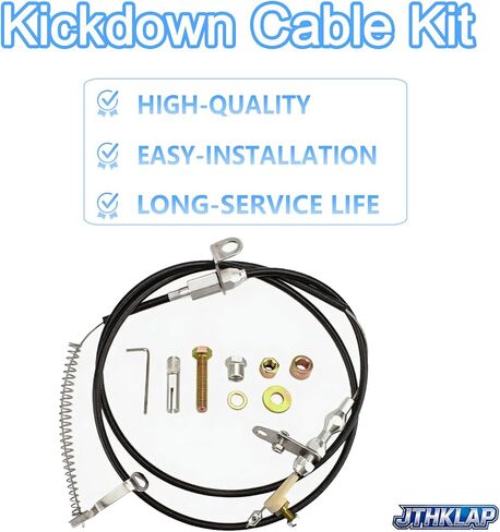 KD-2AODU Kickdown Cable Kit Compatible with Ford AOD Transmission for Bronco,E-150/E-250 Econoline,F-150/F-250 1981-1993 Replace KD-2AODU KD2AODU Black TV Cable Assembly in Saudi Arabia