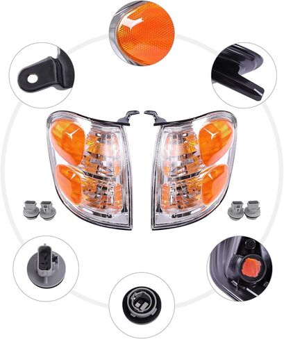 Turn Signal Light For 2004 Toyota Tundra Plastic Lens, Left Driver and Right Passenger Side Front Turn Signal Light, OEM 81520-0C020 81510-0C020 in Kuwait