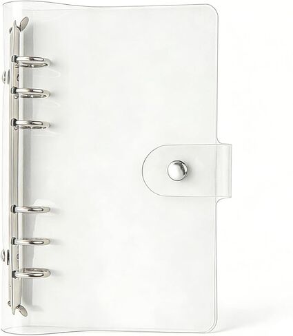 NatSumeBasics A6 Binder 6 Ring Budget Binder Clear PVC Planner Cover Notebook Shell for Organizer Accessories(A6 Binder) in Saudi Arabia