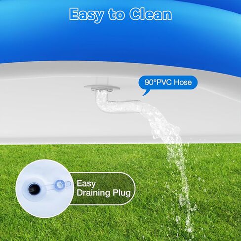 Extra Large Inflatable Pool for Adults 120"x85"x26" – Blow Up Pool with Seats & Backrest, Fits 10 Adults, Air Pump Included, Heavy Duty Above Ground Family Swimming Pool, Inflatable Pool for Backyard in Saudi Arabia