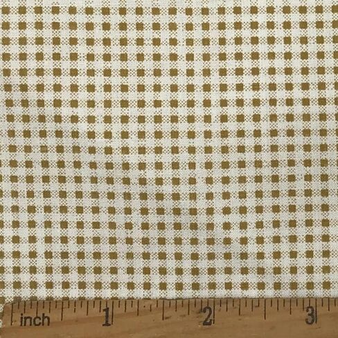 Khaki Brown Dot Printed Fabric Lightweight Poplin for Clothing, Home Decor, Dresses & DIY, 59" Wide x 1 Yard Pre-Cut in Kuwait
