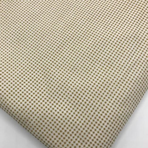 Khaki Brown Dot Printed Fabric Lightweight Poplin for Clothing, Home Decor, Dresses & DIY, 59" Wide x 1 Yard Pre-Cut in Kuwait