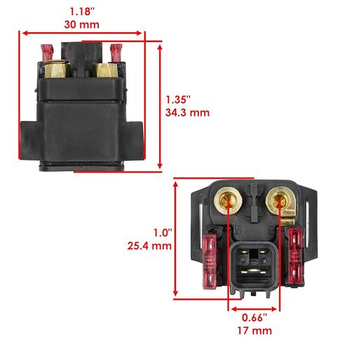 Caltric Starter W/Relay Solenoid Compatible with Yamaha Rhino 700 Yxr700F Yxr700 4X4 2008-2013 in Kuwait