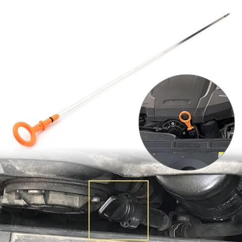 Automotive Oil Level Gauge Compatible with Vw for Touareg 2004 2005 2006 Car Engine Oil Dip Stick Accessories Replacement OEM: 022115607D in Kuwait