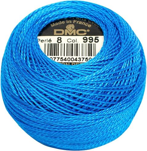 DMC 116 8-995 Pearl Cotton Thread Balls, Dark Electric Blue, Size 8 in Kuwait