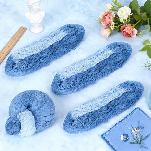 Sashiko Thread Sashiko Kit Sashiko Skein 875 Yards Natural Plant Dyed Sashiko Cotton Embroidery Thread Variegated Embroidery Floss Japanese Quilting & Embroidery Sashiko Kit Supplies in Saudi Arabia