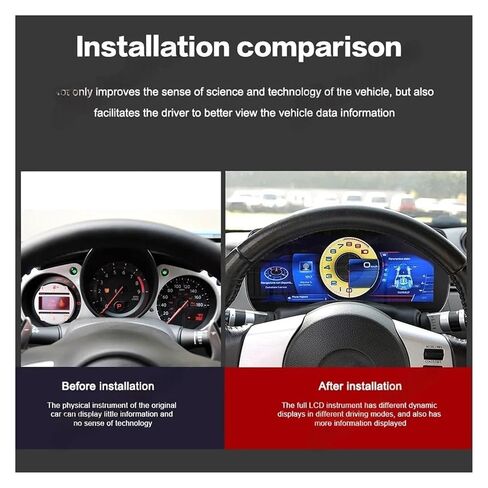 Upgrade Compatible with Nissan Patrol 350 370Z 2002-2008 Digital Cluster Dashboard Auto Speedometer Car System Accessories in Saudi Arabia