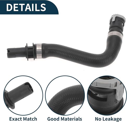 Radiator Hose Heater Hose No.30636987 for Volvo S40 2004-2013 Black Rubber 1 Pc Warm Air Outlet Pipe Good Sealing in Kuwait