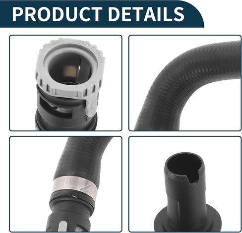 Radiator Hose Heater Hose No.30636987 for Volvo S40 2004-2013 Black Rubber 1 Pc Warm Air Outlet Pipe Good Sealing in Kuwait