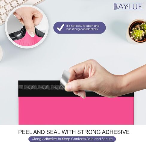 Hot pink Large Poly Mailers 19x24 Inch | Strong Adhesive Self-Seal Mailer Bags | Tear, Tamper, Water Resistant Shipping Envelopes, Thick Strong polymailer Bags XL Clothing Shipping Bags | 300 Pcs Bulk in Saudi Arabia