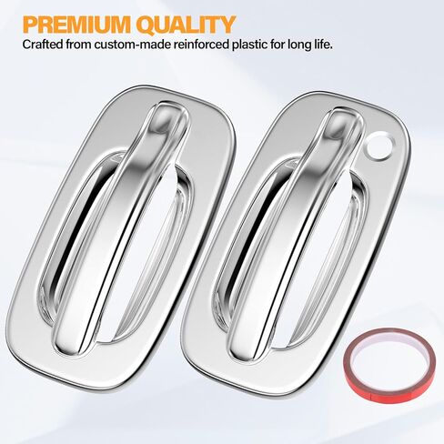 Tutor Auto Chrome Door Handle Covers Compatible with 99-06 Chevrolet Silverado Tahoe Avalanche Suburban | 99-06 GMC Yukon Sierra |02-06 Cadillac Escalade W/O Passenger Side Keyhole in Saudi Arabia