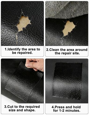 Leather Repair Patch,17x54 Inch Self-Adhesive Vinyl Repair Tape,Large Black PU Patch for Couch,Sofa, Furniture,Car Seat,Office Chair,Handbag (Black) in Saudi Arabia