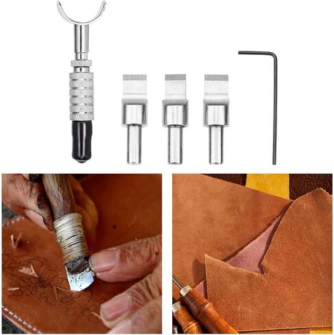Leather Carving Swivel Knife Leather Craft Carving Tool Handwork Tools Non Slip Handle Leather Working Tools Rotary Knife in Saudi Arabia