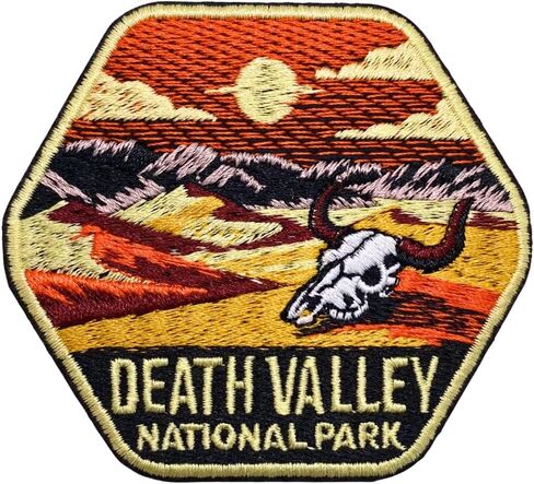 Sunset Death Valley Patch – 3 inches, Cool National Park Patches Collection – Iron On/Sew On Embroidered Travel Patches for Backpacks in Saudi Arabia