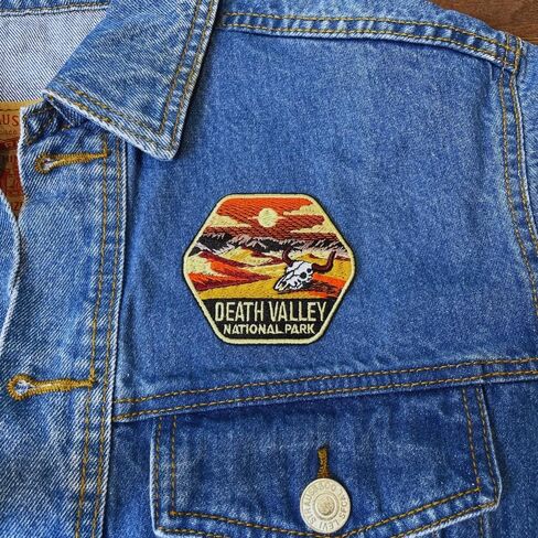 Sunset Death Valley Patch – 3 inches, Cool National Park Patches Collection – Iron On/Sew On Embroidered Travel Patches for Backpacks in Saudi Arabia