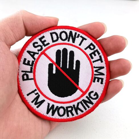 2 Pcs Service Dog Patch,Please Don't Pet Me I'm Working Tactical Patch,Embroidered Applique Fastener Hook and Loop Emblem,Funny Patches for Backpacks,Dog Harnesses,Service Animal Vests,Tactical Gear in Kuwait