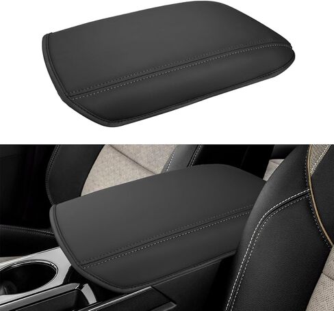 INTGET Center Console Armrest Cover for 2025 2026 Chevy Equinox Accessories Black Leather Middle Armrest Lid Protector Arm Rest Box Cover for 2025 2026 Equinox Accessories LT/Activ/RS in Kuwait