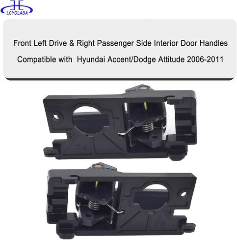 2Pcs Interior Door Handles for Hyundai Accent 2006 2007 2008 2009 2010 2011, Front Left Driver & Right Passenger Side Replaces# 826101E000, 826201E000, Textured Gray in Kuwait