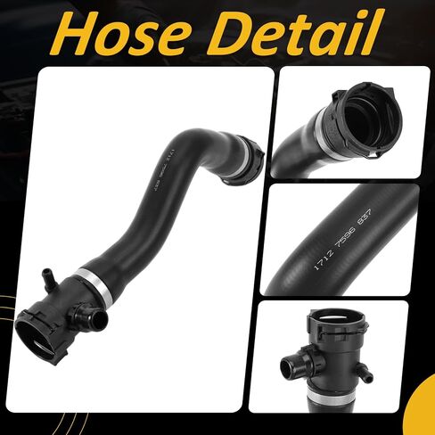 17127596837 CHR0590 Radiator Coolant Hose 2011-2024 for BMW F20 F23 F22 F34 F30 F31 F36 F33 F32 125i 220i 320i 328i 420i 428i 428i xDrive Replacement # V203324 DWB132TT 509932 053054 99175 in Saudi Arabia