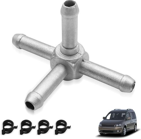 Uselection Replacement for 6Q0121619 Aluminum Coolant Hose Connector Flange Replacement For Audi A3 VW Golf Jetta Caddy Touran Seat Skoda in Saudi Arabia