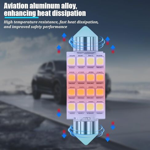 42PCS Car Interior LED Lights Kit, 12V T10 31mm 41mm Automotive Lamp Bulbs Set, Vehicle Brake License Plate Dome Map Parking Light Accessories, Universal for SUV Truck Van in Saudi Arabia