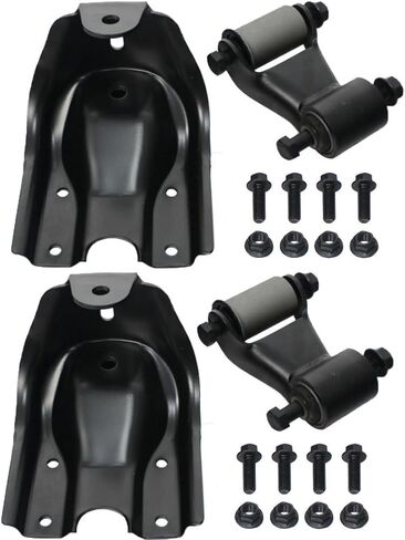 Rear Leaf Spring Shackle Hanger Bracket Pair Compatible with 1988–1997 Chevy/GMC C1500 C2500 – Replaces 722-102 in Saudi Arabia