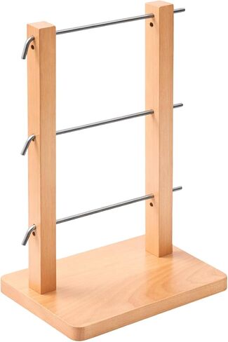 Mifoci Vertical Lazy Kate Unfinished Wooden Upright Lazy Kate for Standard Bobbins or Jumbo Bobbins Spinning Wheel, Hand Knitting Crocheting Spinner Lovers Gifts in Kuwait