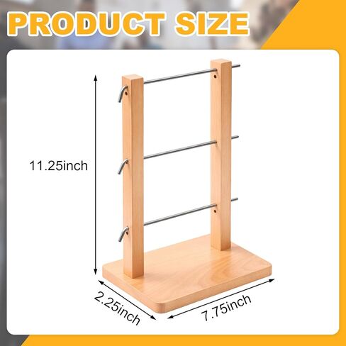 Mifoci Vertical Lazy Kate Unfinished Wooden Upright Lazy Kate for Standard Bobbins or Jumbo Bobbins Spinning Wheel, Hand Knitting Crocheting Spinner Lovers Gifts in Kuwait
