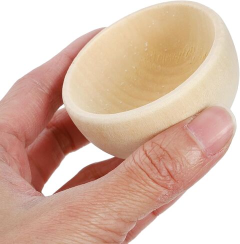 jojofuny 10Pcs Small Wooden Bowls for DIY Crafting Unfinished Wood Bowls for Painting and Drawing Smooth Wood Craft Material for Creative Decoration and Handmade Projects in Kuwait