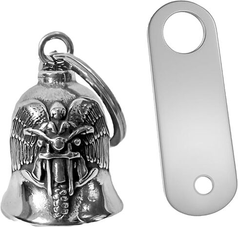 Medium Guardian Angel Motorcycle Bell - Classic Motorcycle Guardian Biker Bell, Riding Safety Charm (M) in Saudi Arabia