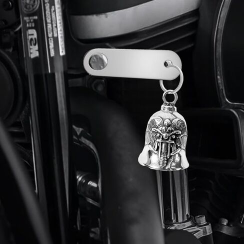 Medium Guardian Angel Motorcycle Bell - Classic Motorcycle Guardian Biker Bell, Riding Safety Charm (M) in Saudi Arabia