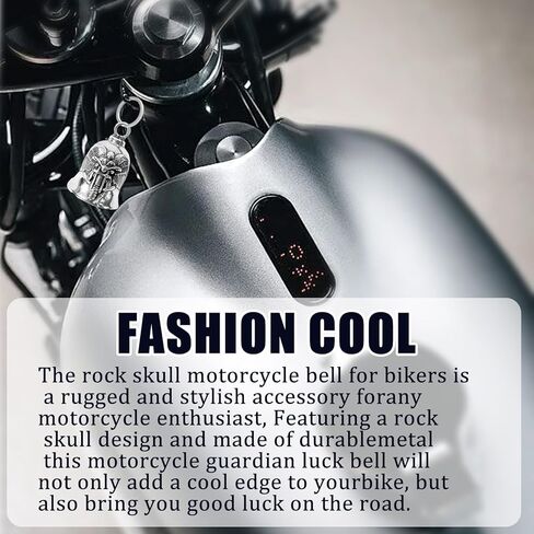 Medium Guardian Angel Motorcycle Bell - Classic Motorcycle Guardian Biker Bell, Riding Safety Charm (M) in Saudi Arabia