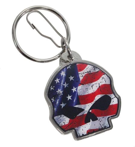 سلسلة مفاتيح Harley-Davidson® Willie G Skull ذات العلم الأمريكي in Kuwait