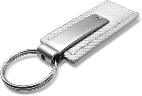 AU-TOMOTIVE GOLD Carbon Fiber Rectangular Leather Key Chain for Ford F-150 (White) in Kuwait